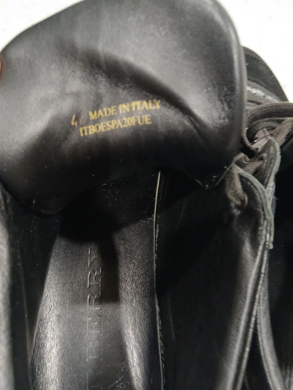 Men Burberry Black Sneakers Sz 44 Leather